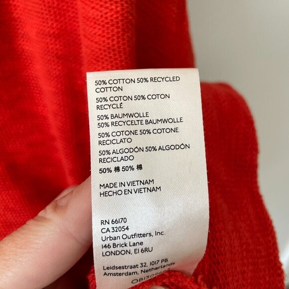 We The Free Come Again Tee Batwing Sleeve Round Neck Knit Casual T-Shirt Red XS - Picture 7 of 7